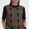 Maieuri tricotate cu model tartan Glitch pentru femei Maieuri tricotate cu model tartan Glitch pentru femei