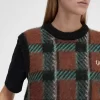 Maieuri tricotate cu model tartan Glitch pentru femei Maieuri tricotate cu model tartan Glitch pentru femei