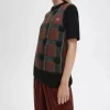 Maieuri tricotate cu model tartan Glitch pentru femei Maieuri tricotate cu model tartan Glitch pentru femei
