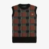 Maieuri tricotate cu model tartan Glitch pentru femei Maieuri tricotate cu model tartan Glitch pentru femei