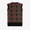 Maieuri tricotate cu model tartan Glitch pentru femei Maieuri tricotate cu model tartan Glitch pentru femei