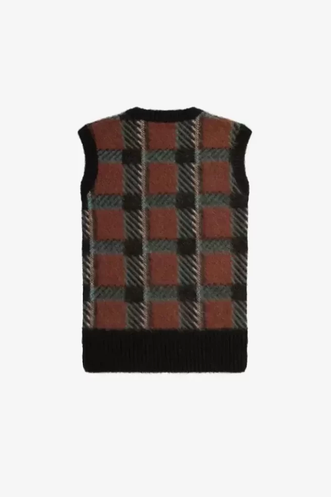 Maieuri tricotate cu model tartan Glitch pentru femei Maieuri tricotate cu model tartan Glitch pentru femei