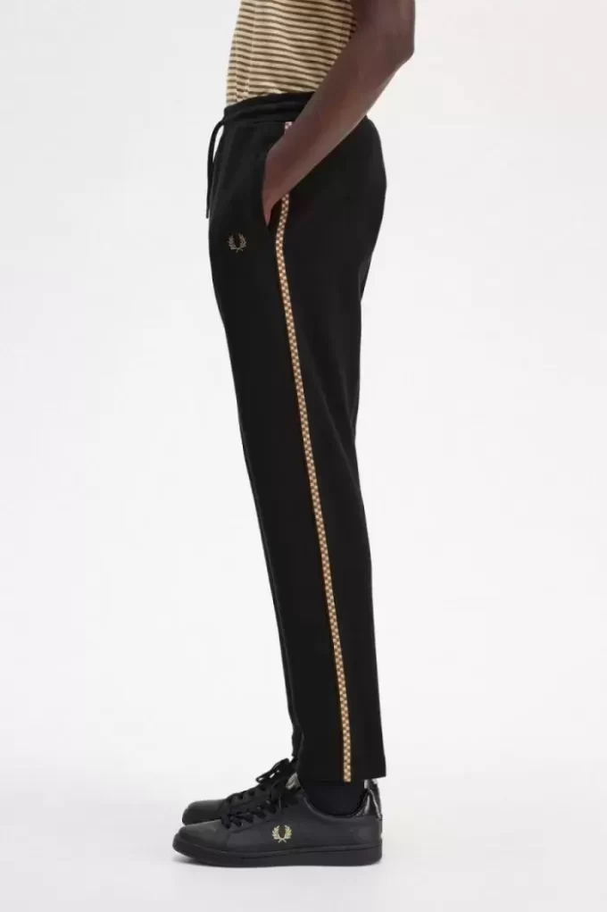 Pantaloni bărbătești cu bandă Chequerboard Track Pantaloni bărbătești cu bandă Chequerboard Track