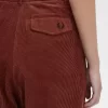 Pantaloni de damă din catifea reiată