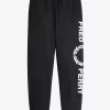 Pantaloni de trening cu logo grafic pentru femei Pantaloni de trening cu logo grafic pentru femei