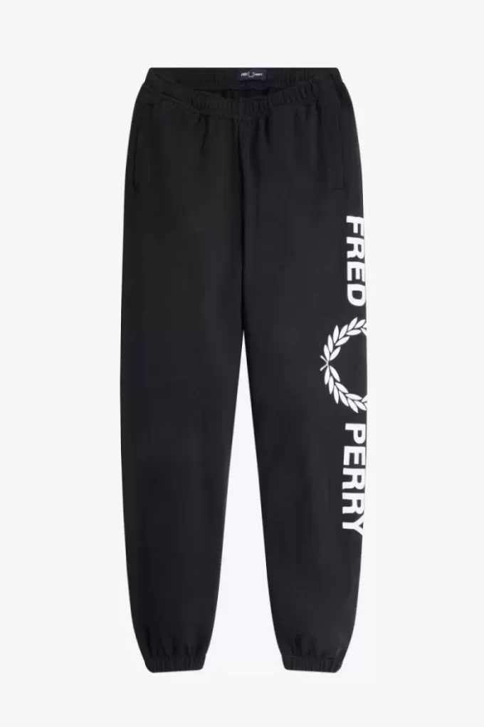 Pantaloni de trening cu logo grafic pentru femei Pantaloni de trening cu logo grafic pentru femei