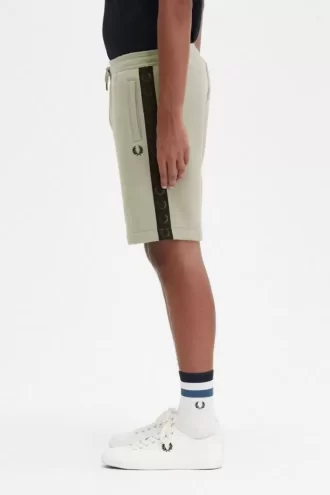 Pantaloni scurți de trening cu bandă în relief pentru bărbați