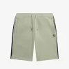 Pantaloni scurți de trening cu bandă în relief pentru bărbați Pantaloni scurți de trening cu bandă în relief pentru bărbați