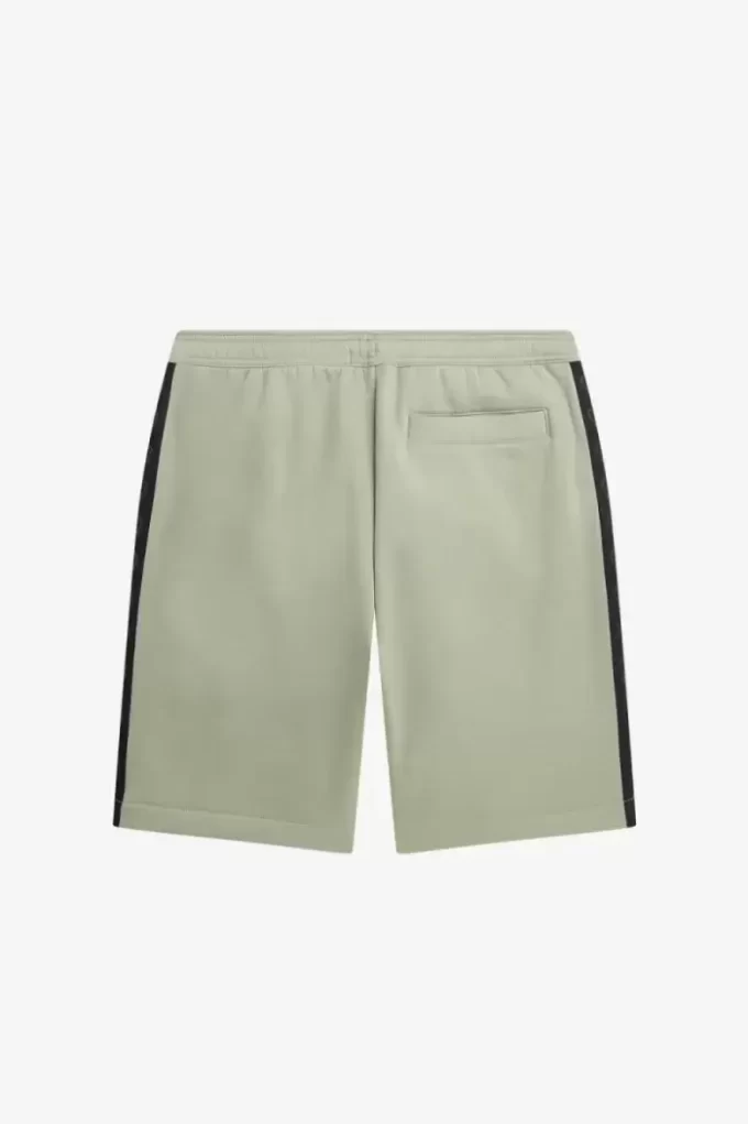 Pantaloni scurți de trening cu bandă în relief pentru bărbați Pantaloni scurți de trening cu bandă în relief pentru bărbați