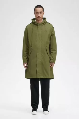 Parka pentru bărbați cu căptușeală din blană artificială