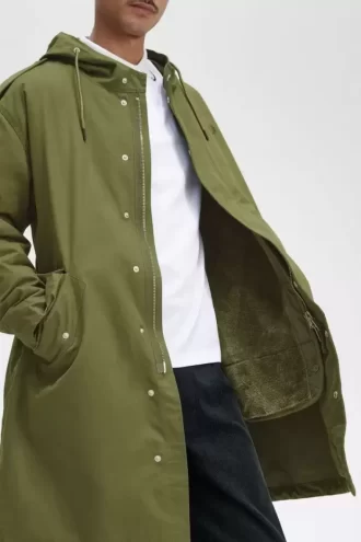 Parka pentru bărbați cu căptușeală din blană artificială