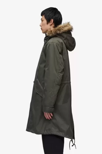 Parka pentru bărbați cu fermoar