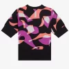 Pulover abstract cu mânecă scurtă pentru femei Pulover abstract cu mânecă scurtă pentru femei