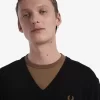 Pulover bărbătesc cu dungi din lână de miel Pulover bărbătesc cu dungi din lână de miel