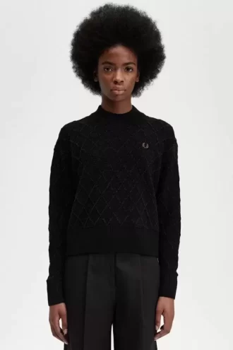 Pulover Chenille Grid pentru femei