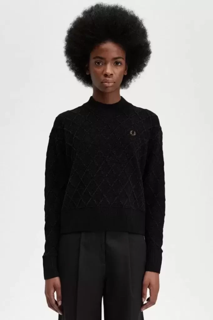 Pulover Chenille Grid pentru femei