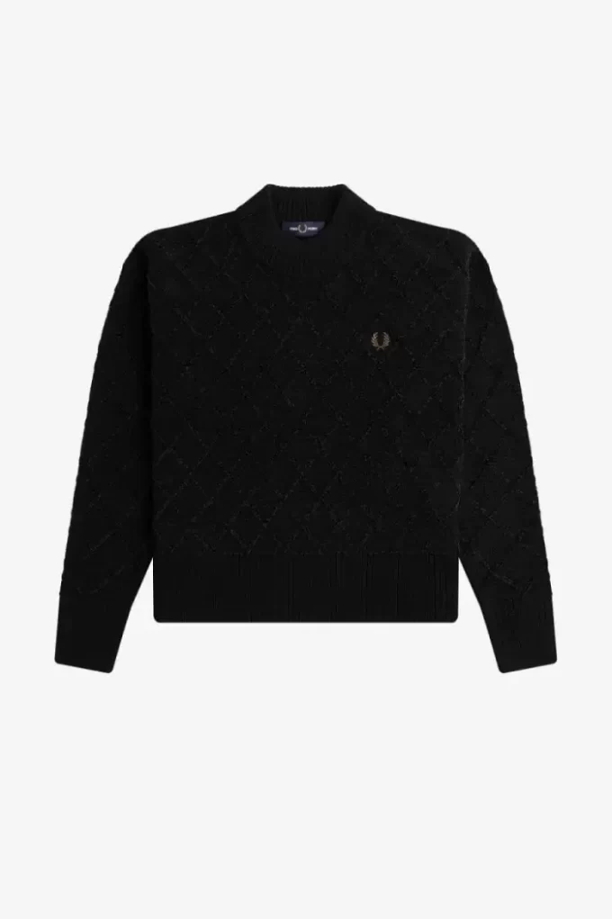 Pulover Chenille Grid pentru femei
