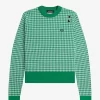 Pulover cu imprimeu Gingham pentru femei Pulover cu imprimeu Gingham pentru femei