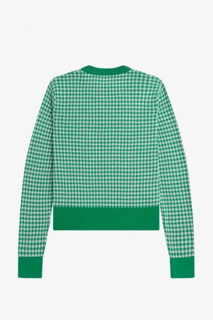 Pulover cu imprimeu Gingham pentru femei Pulover cu imprimeu Gingham pentru femei