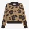 Pulover cu imprimeu leopard pentru femei Pulover cu imprimeu leopard pentru femei