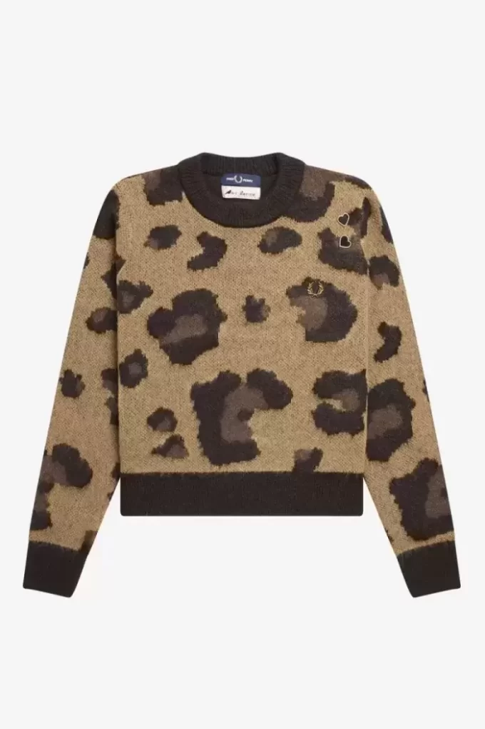 Pulover cu imprimeu leopard pentru femei Pulover cu imprimeu leopard pentru femei