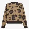 Pulover cu imprimeu leopard pentru femei Pulover cu imprimeu leopard pentru femei