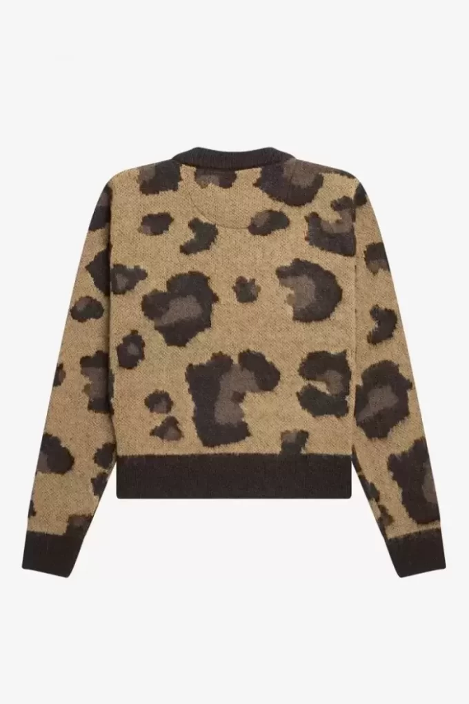 Pulover cu imprimeu leopard pentru femei Pulover cu imprimeu leopard pentru femei