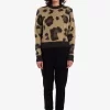 Pulover cu imprimeu leopard pentru femei Pulover cu imprimeu leopard pentru femei
