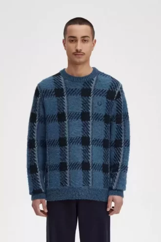 Pulover Glitch Tartan pentru bărbați