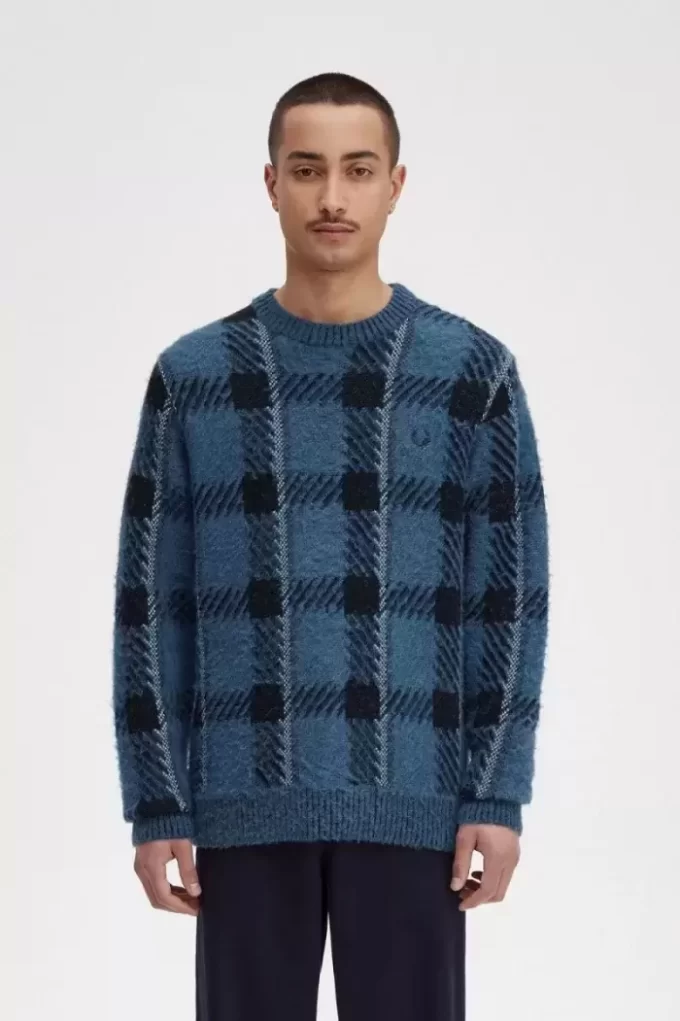 Pulover Glitch Tartan pentru bărbați Pulover Glitch Tartan pentru bărbați