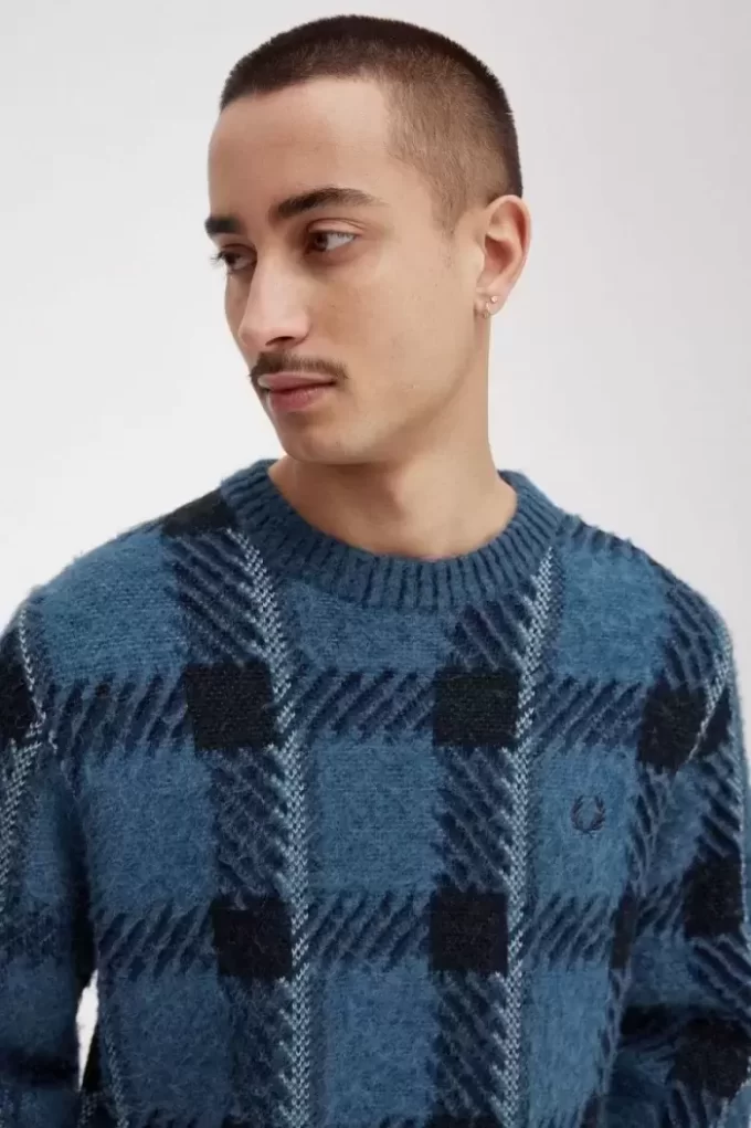 Pulover Glitch Tartan pentru bărbați Pulover Glitch Tartan pentru bărbați