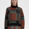 Pulover Glitch Tartan pentru femei Pulover Glitch Tartan pentru femei