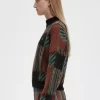 Pulover Glitch Tartan pentru femei Pulover Glitch Tartan pentru femei