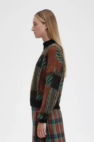Pulover Glitch Tartan pentru femei