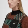 Pulover Glitch Tartan pentru femei Pulover Glitch Tartan pentru femei