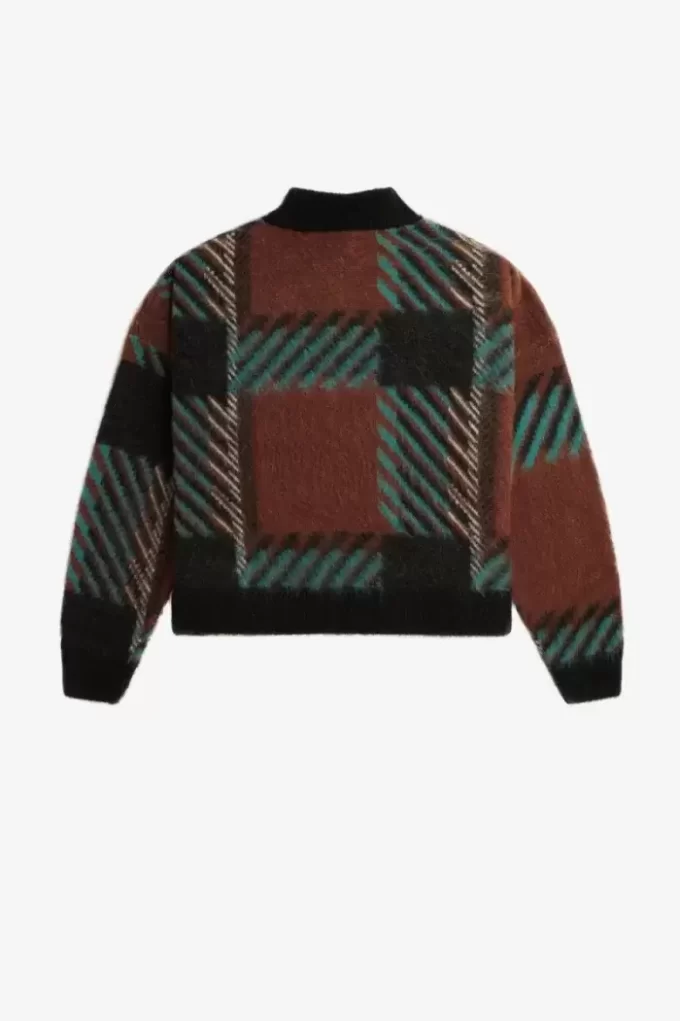 Pulover Glitch Tartan pentru femei Pulover Glitch Tartan pentru femei