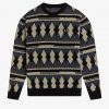 Pulover gros din jacquard tricotat Pulover gros din jacquard tricotat