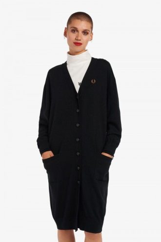 Cardigan lung tricotat