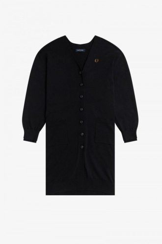 Cardigan lung tricotat