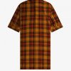 Rochie cămașă tartan cu tiv în trepte Rochie cămașă tartan cu tiv în trepte