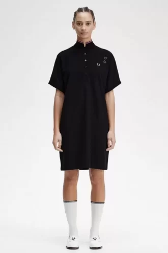 Rochie de damă cu cămașă piqué și vârfuri
