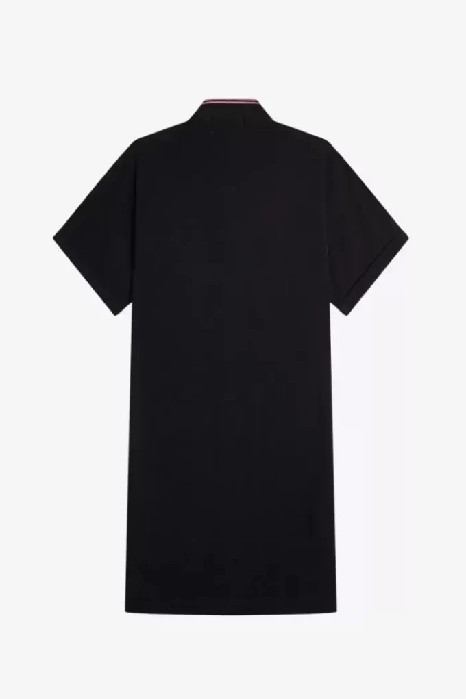 Rochie de damă cu cămașă piqué și vârfuri