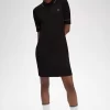 Rochie de damă cu cămașă tricotată cu nervuri Rochie de damă cu cămașă tricotată cu nervuri