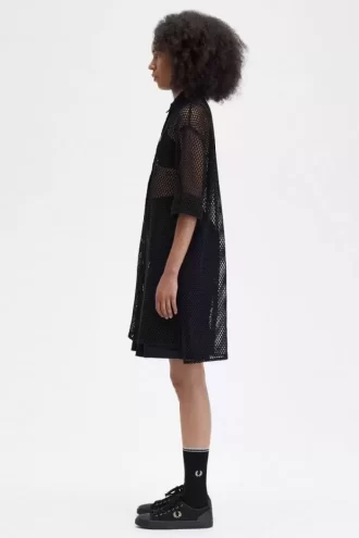 Rochie de damă cu cămașă tricotată deschisă