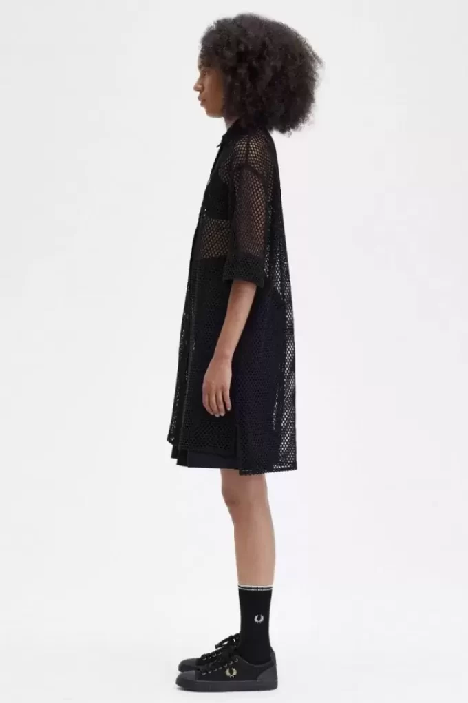 Rochie de damă cu cămașă tricotată deschisă