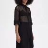 Rochie de damă cu cămașă tricotată deschisă
