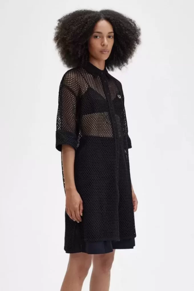 Rochie de damă cu cămașă tricotată deschisă