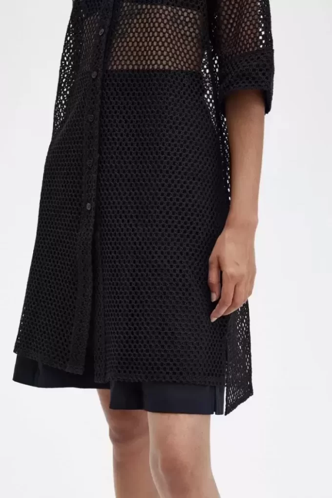 Rochie de damă cu cămașă tricotată deschisă