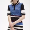 Rochie de damă cu dungi tricotate Jacquard