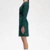 Rochie de damă cu imprimeu de șarpe și umeri goi Rochie de damă cu imprimeu de șarpe și umeri goi